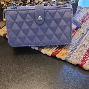 Vera Bradley Carbon Gray Phone Wallet/ Wristlet